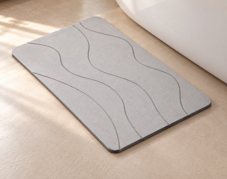 Alfombra de diatomita para el baño: se seca en segundos y no necesita lavadora